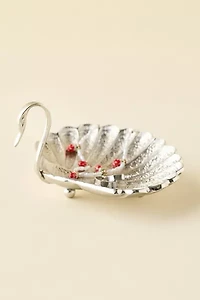 Swan Chrome Metal Trinket Dish