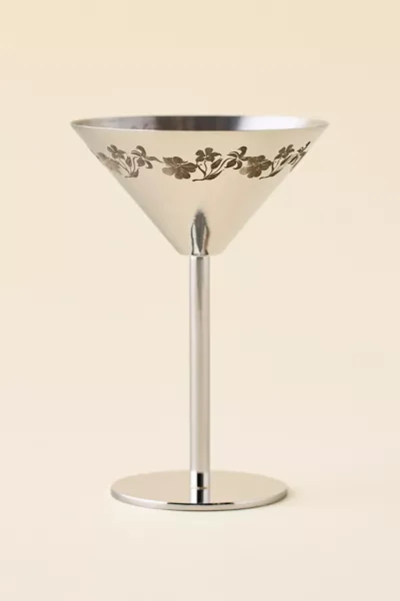 Demure Stainless Steel Martini Glass