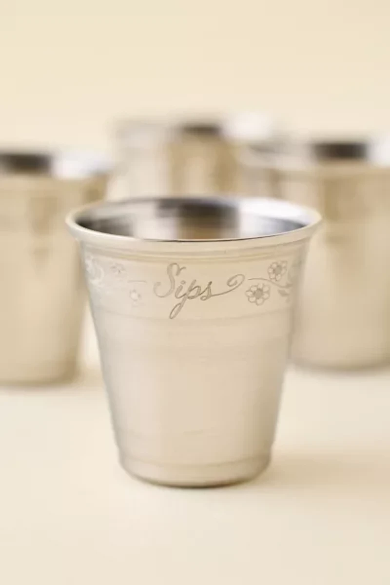 Esme Stainless Steel Shot Glass Set