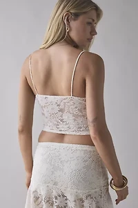 ReMADE By UO Remnants Sheer Lace Cami