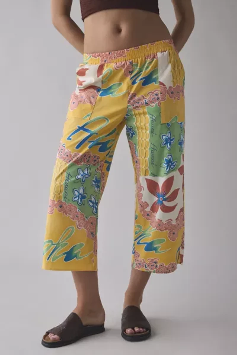 ReMADE By UO Remnant Poolside Pull-On Cropped Pant