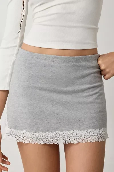Out From Under Bec Lace Trim Low-Rise Micro Mini Skort