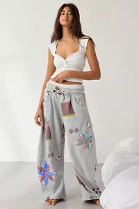 Out From Under Essential Patchwork Graphic Barrel Leg Sweatpant