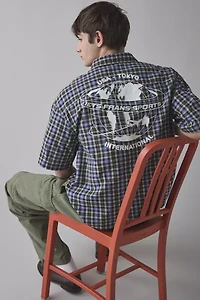 iets frans... Check Quarter Zip Short Sleeve Shirt
