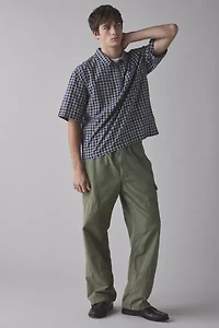 iets frans... Check Quarter Zip Short Sleeve Shirt