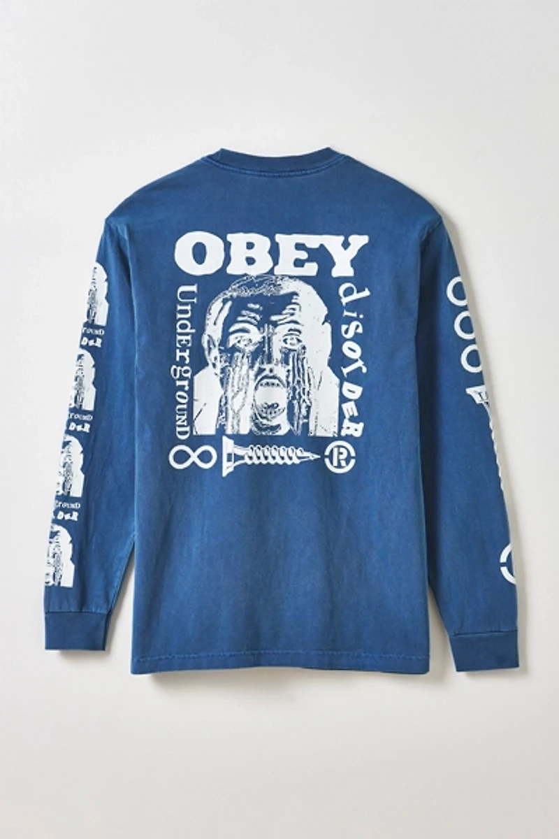 OBEY Underground Disorder Graphic Long Sleeve Tee
