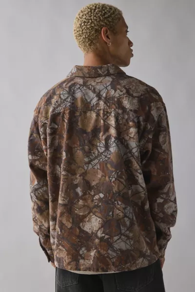 OBEY Fence Camo Woven Long Sleeve Shirt