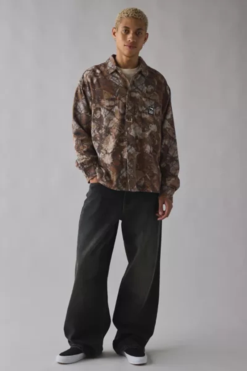 OBEY Fence Camo Woven Long Sleeve Shirt