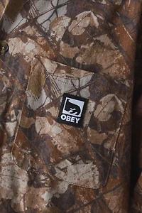 OBEY Fence Camo Woven Long Sleeve Shirt