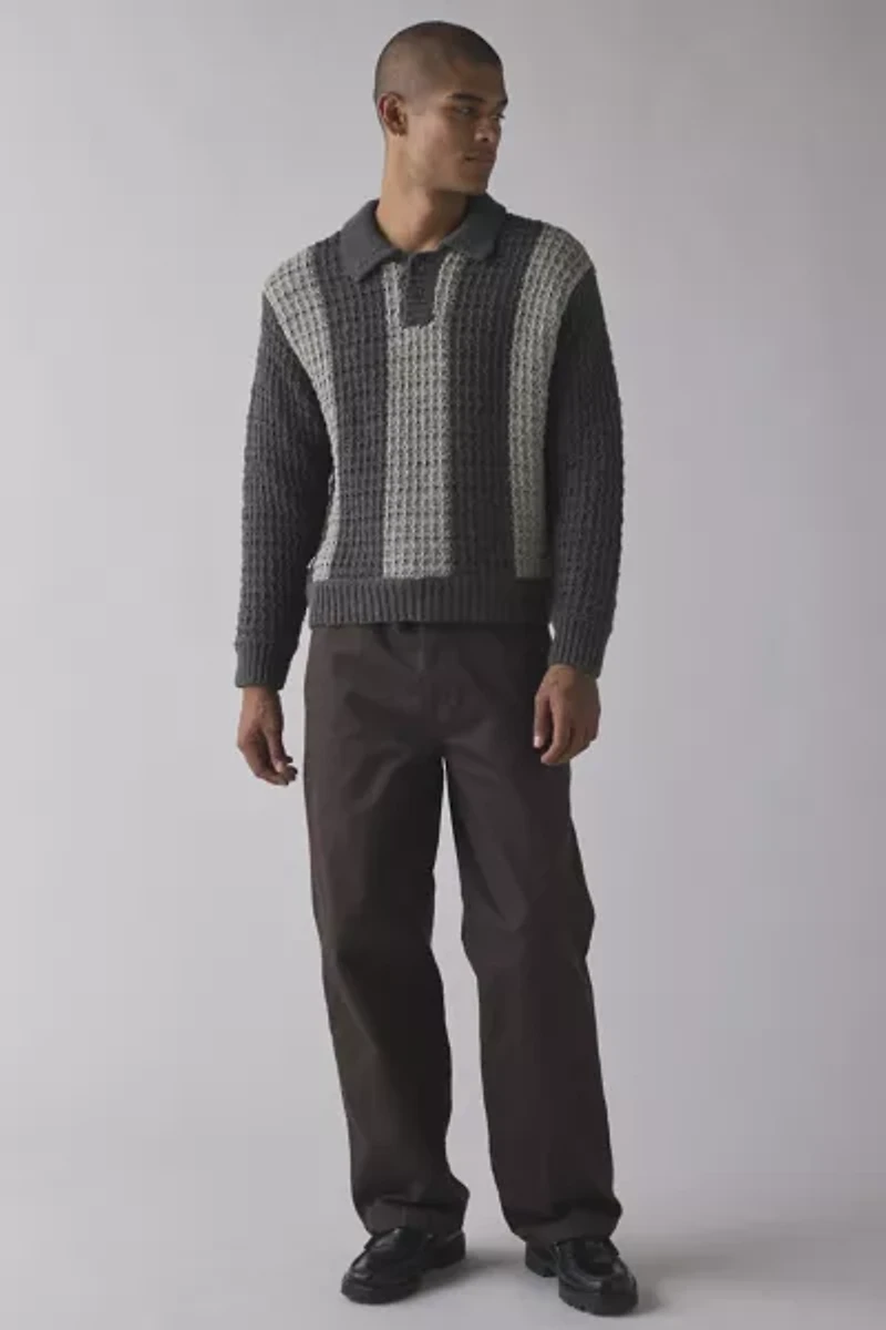 OBEY Textured Rugby Polo Shirt