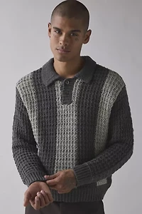 OBEY Textured Rugby Polo Shirt