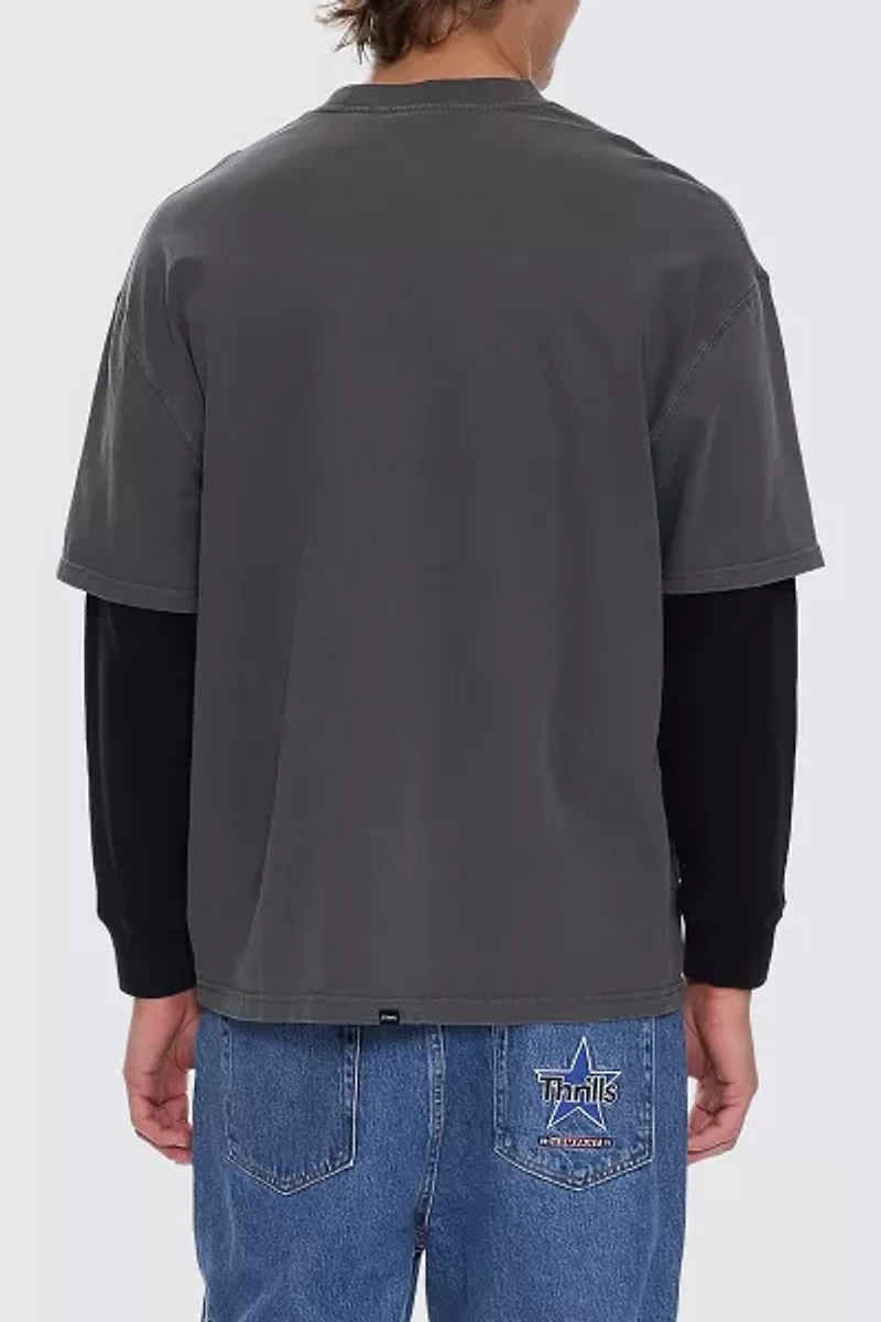 THRILLS Arts & Industrial Oversized Double Layer Tee
