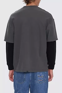 THRILLS Arts & Industrial Oversized Double Layer Tee