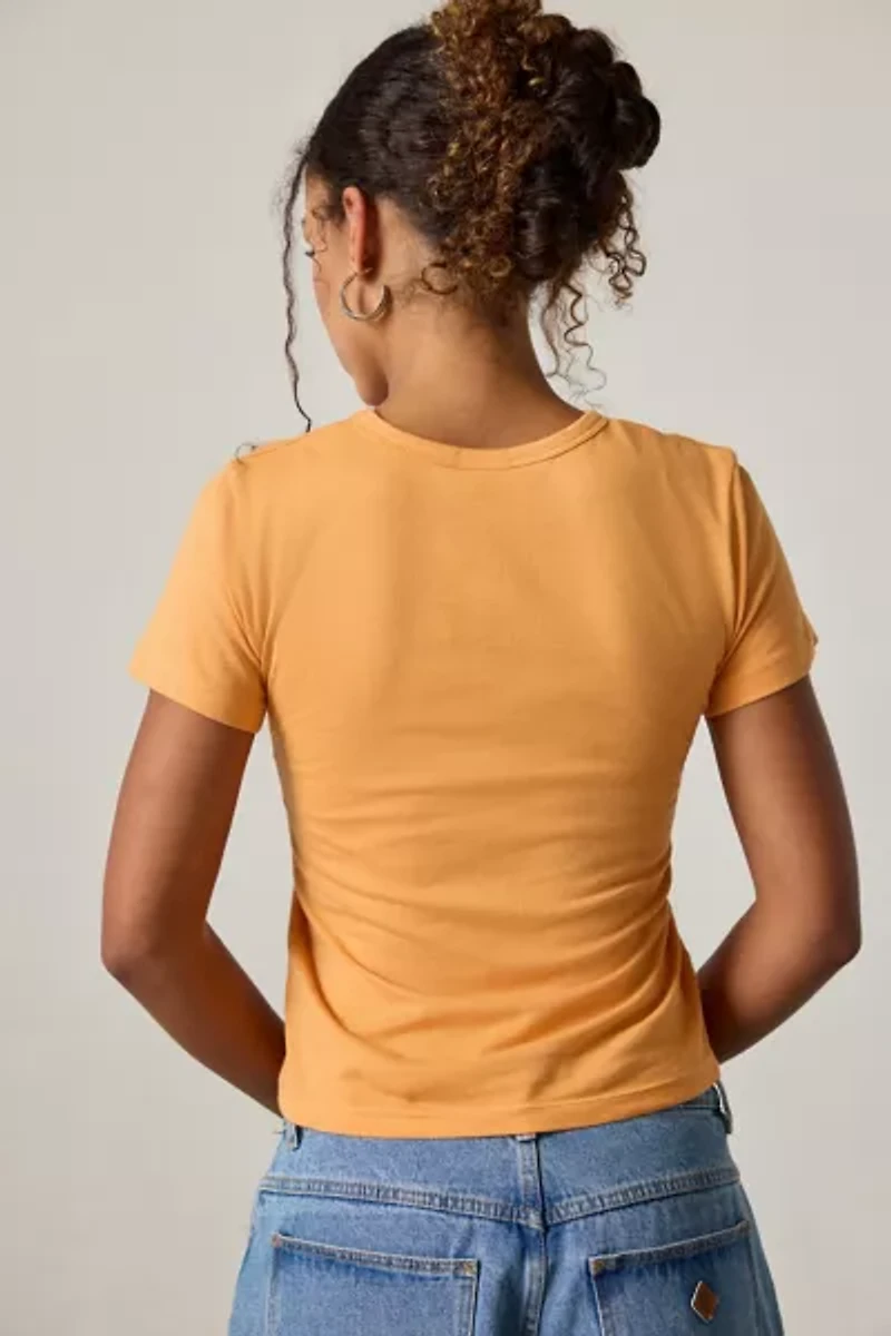 Butterfly Lace Embroidered Graphic Baby Tee