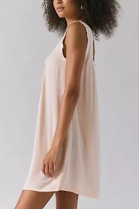 Motel Musta Lace Trim Babydoll Mini Dress