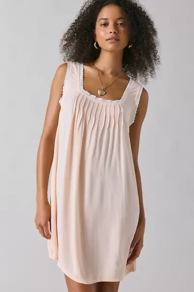 Motel Musta Lace Trim Babydoll Mini Dress