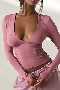 Out From Under FuseForm Seamed Plunge Long Sleeve Top
