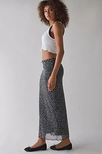 Kimchi Blue Pia Polka Dot Slip Midi Skirt