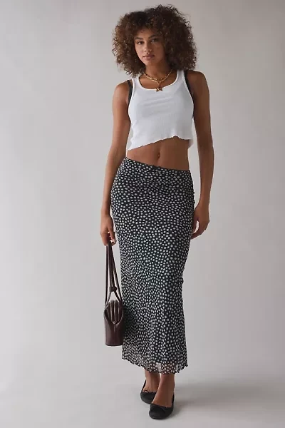 Kimchi Blue Pia Polka Dot Slip Midi Skirt