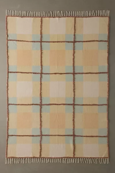 Plaid Woven Shaggy Tufted Rug