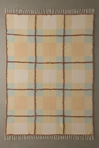 Plaid Woven Shaggy Tufted Rug