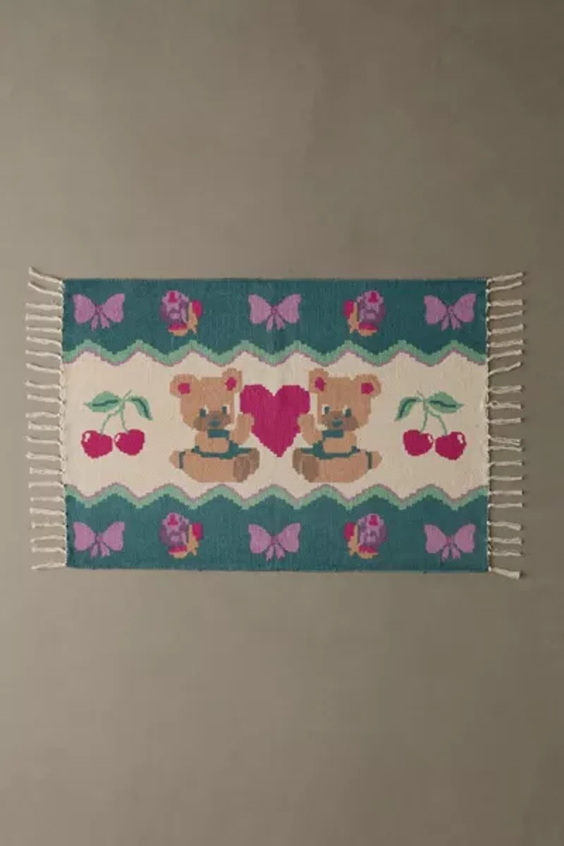 Teddy Bear Screen Printed Rug