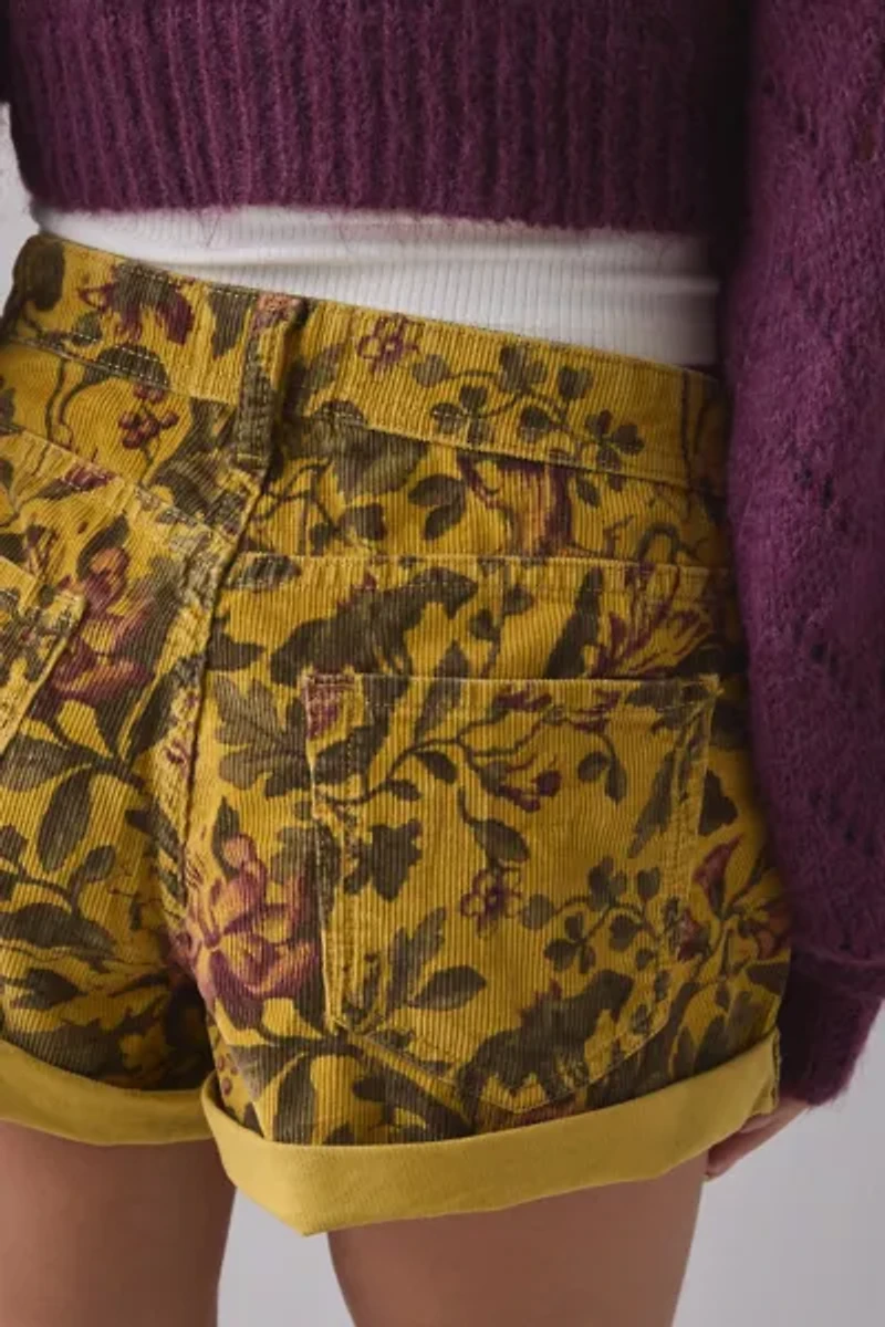 BDG Jenni Corduroy Low-Rise Micro Shorts