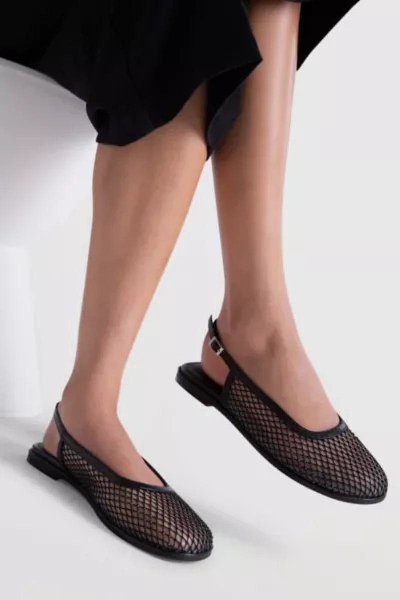 Intentionally Blank Anna Mesh Slingback Ballet Flat