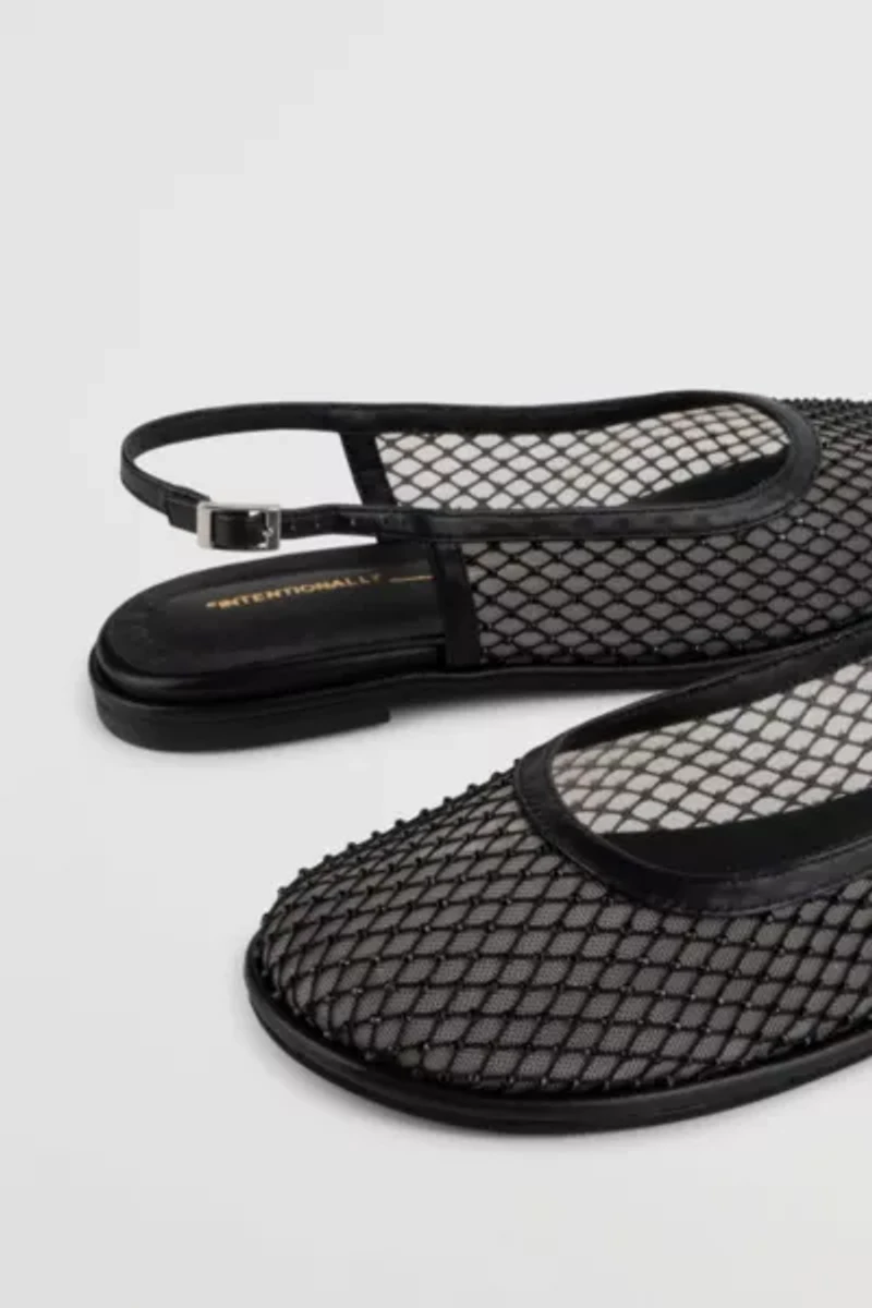 Intentionally Blank Anna Mesh Slingback Ballet Flat