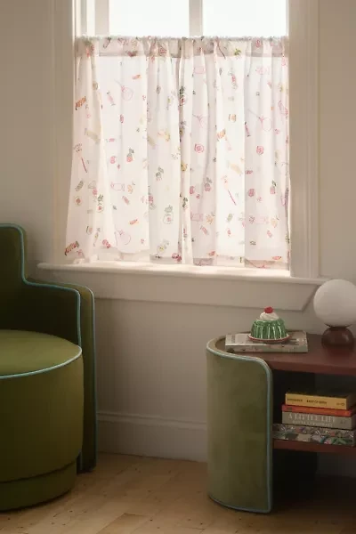 Candied Patterned Café Curtain Set