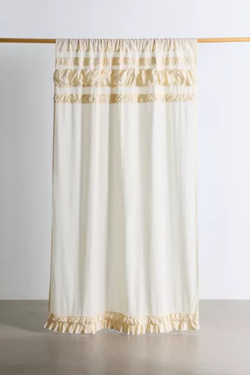 Alice Cinched Ruffle Trimmed Window Panel
