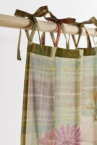 Maud Floral Plaid Patterned Window Panel