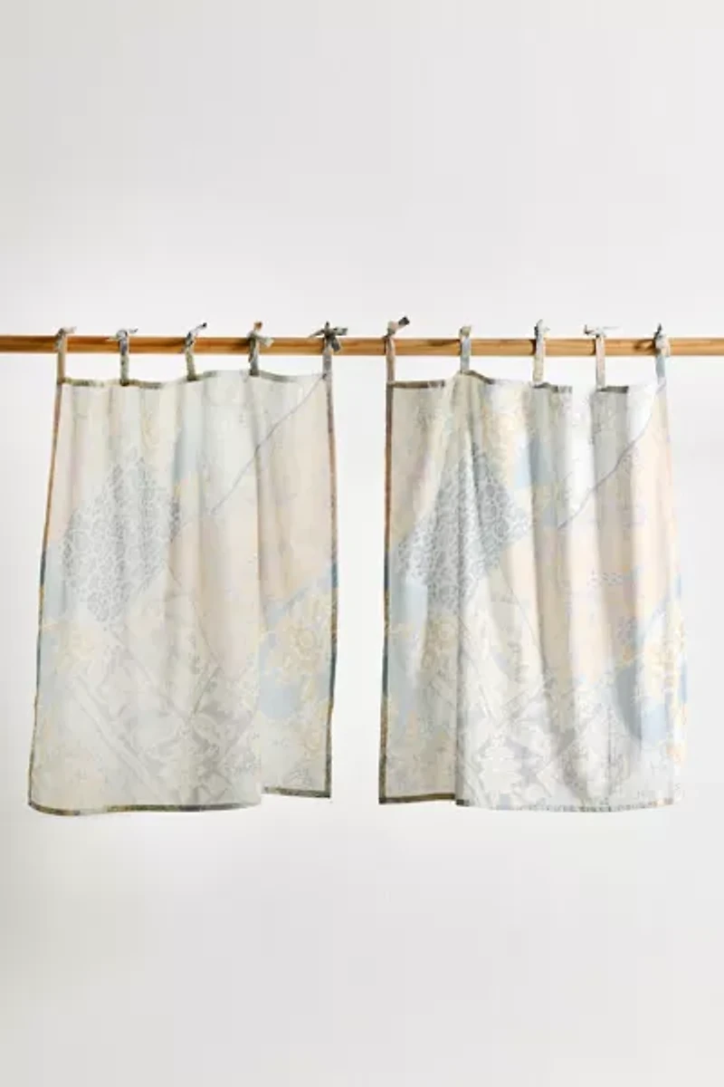 Melody Patchwork Patterned Café Curtain Set