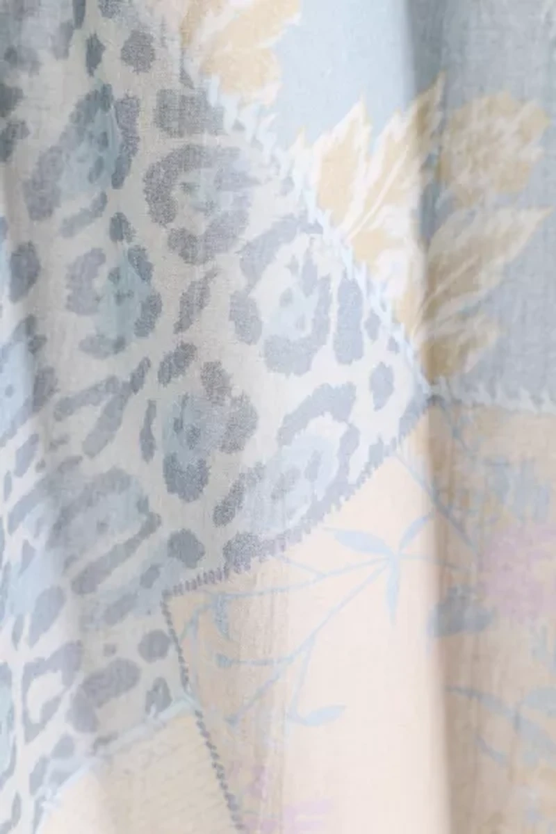 Melody Patchwork Patterned Café Curtain Set