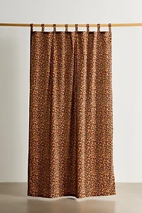 Dolores Leopard Patterned Velvet Window Panel