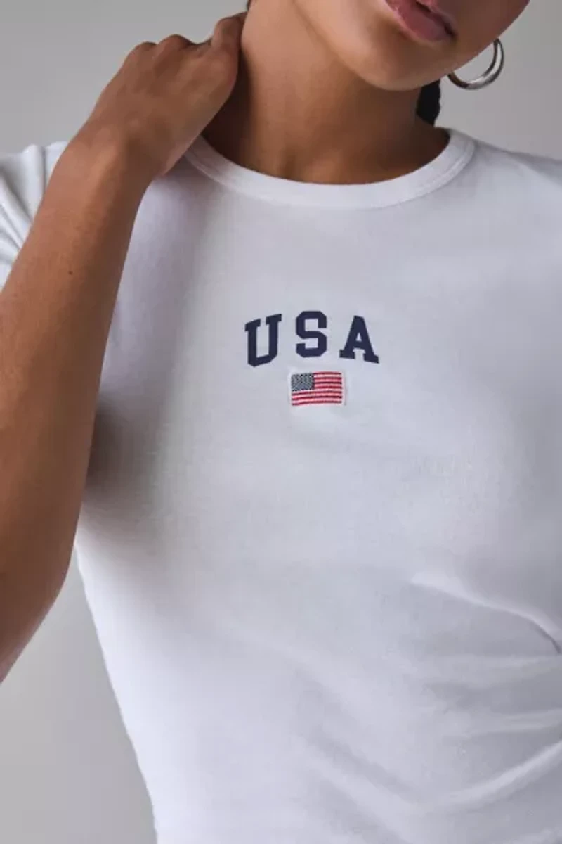 USA Applique Graphic Cotton Baby Tee
