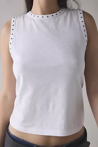 UO Teddi Studded Crop Tank Top