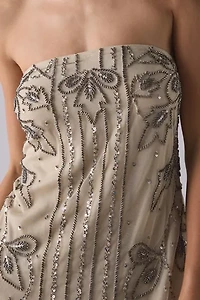 UO Spotlight Strapless Beaded Mini Dress