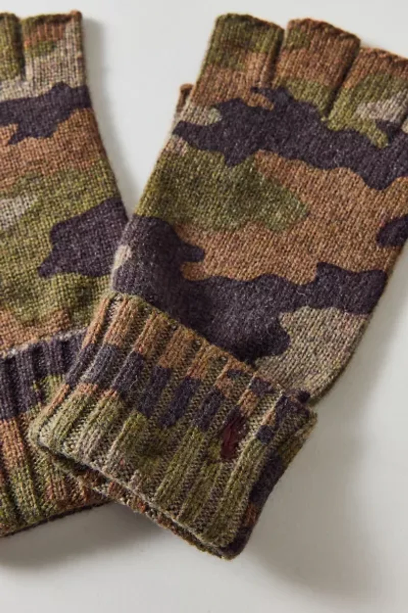 Polo Ralph Lauren Camo Wool Blend Fingerless Glove