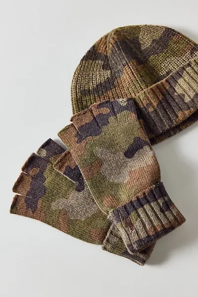 Polo Ralph Lauren Camo Wool Blend Fingerless Glove