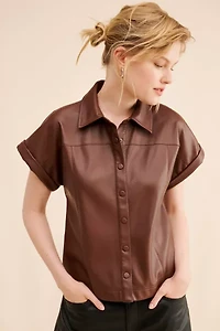 Steve Madden Beau Vegan Leather Top