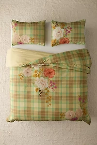 Maud Floral Plaid Patterned Duvet Cover