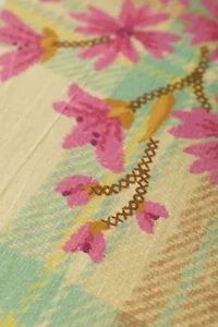 Maud Floral Plaid Patterned Duvet Cover