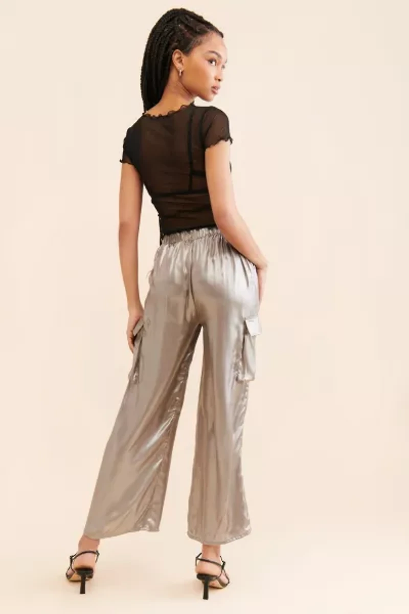 Dizzy Lizzy Satin Shine Cargo Pants