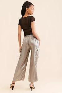 Dizzy Lizzy Satin Shine Cargo Pants