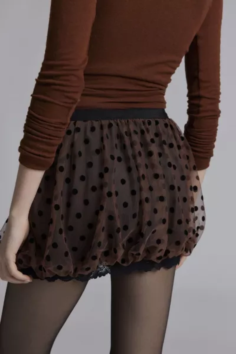 Emory Mesh Bubble Micro Skort