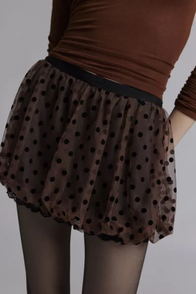 Emory Mesh Bubble Micro Skort