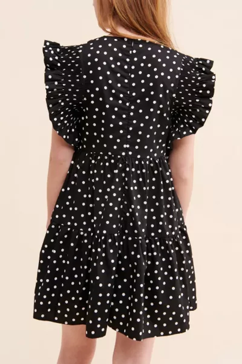 English Factory Polka Dot Babydoll Dress