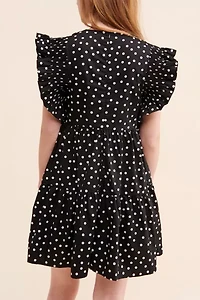 English Factory Polka Dot Babydoll Dress