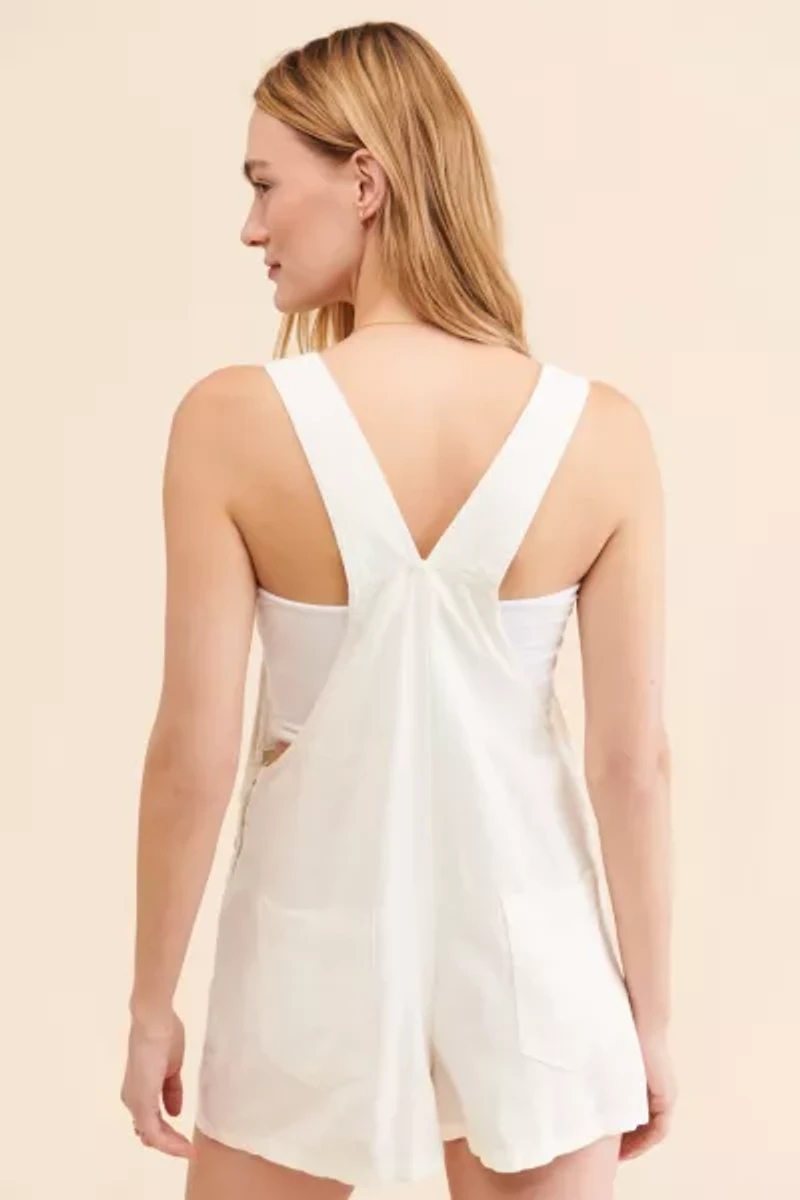 WeWoreWhat Relaxed Linen Blend Shortalls